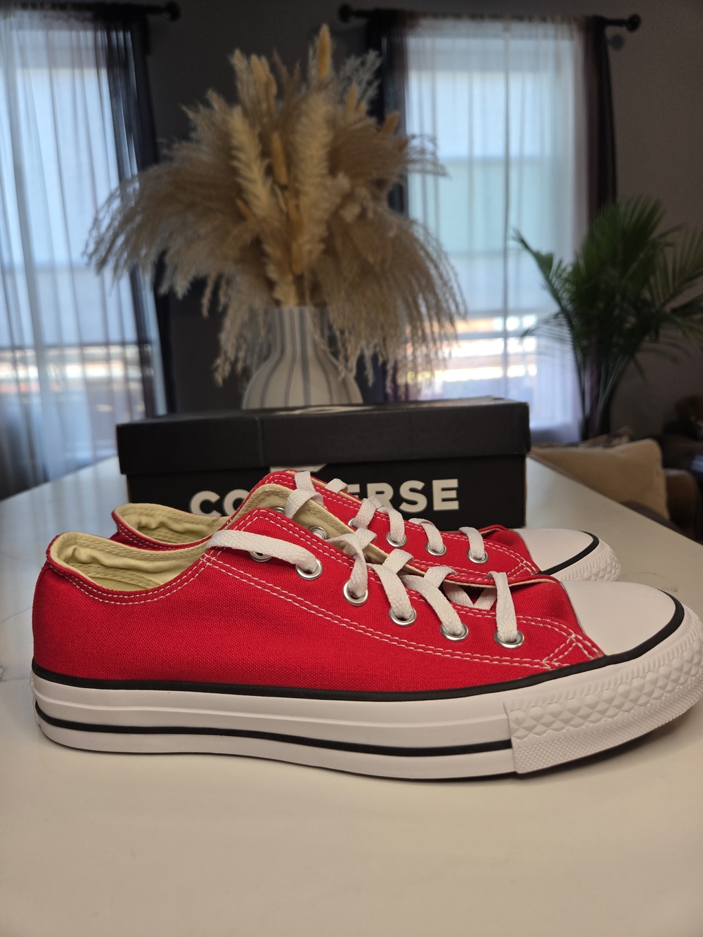 Converse Chuck Taylor All Star Red Low Top Sneakers Women’s 9 EU 40 - Picture 5 of 7